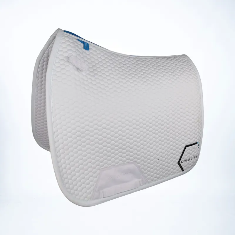 Coldstream Choicelee Dressage Saddle Pad - White/Blue